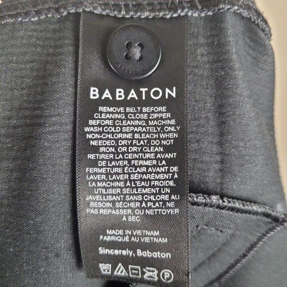 Babaton x Aritzia Vegan Leather Belted Pants Tie Front Cropped High Rise Black 6 - Picture 10 of 12